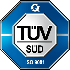 DIN ISO 9001:2015 Siegel TÜV SÜD - Elektro Hieber Schwabmünchen